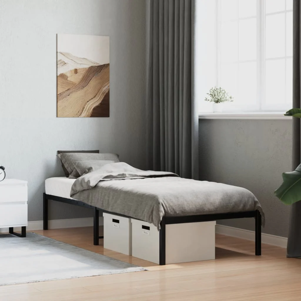sengeramme 80x200 cm metal sort