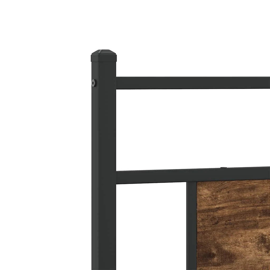 sengeramme 80x200 cm uden madras konstrueret træ røget eg - Image 8