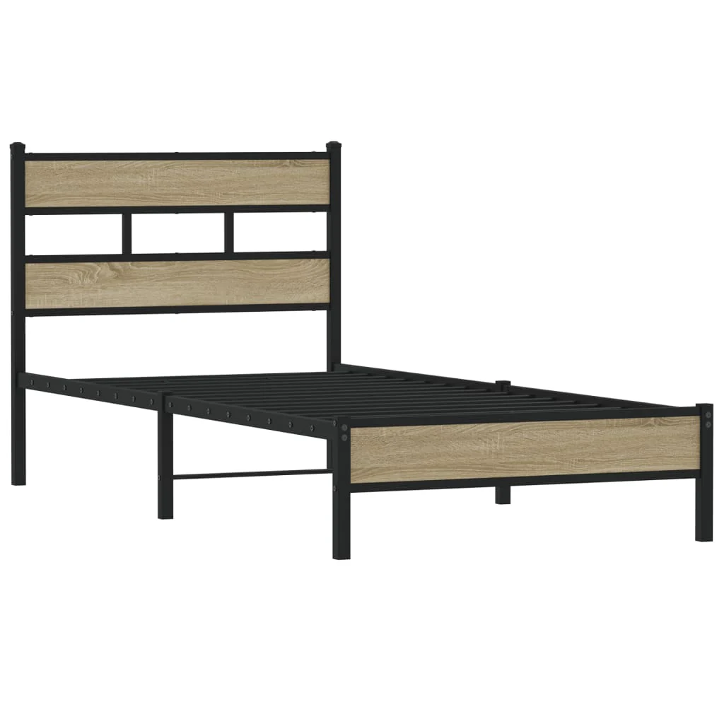 sengeramme 80x200 cm uden madras konstrueret træ sonoma-eg - Image 3