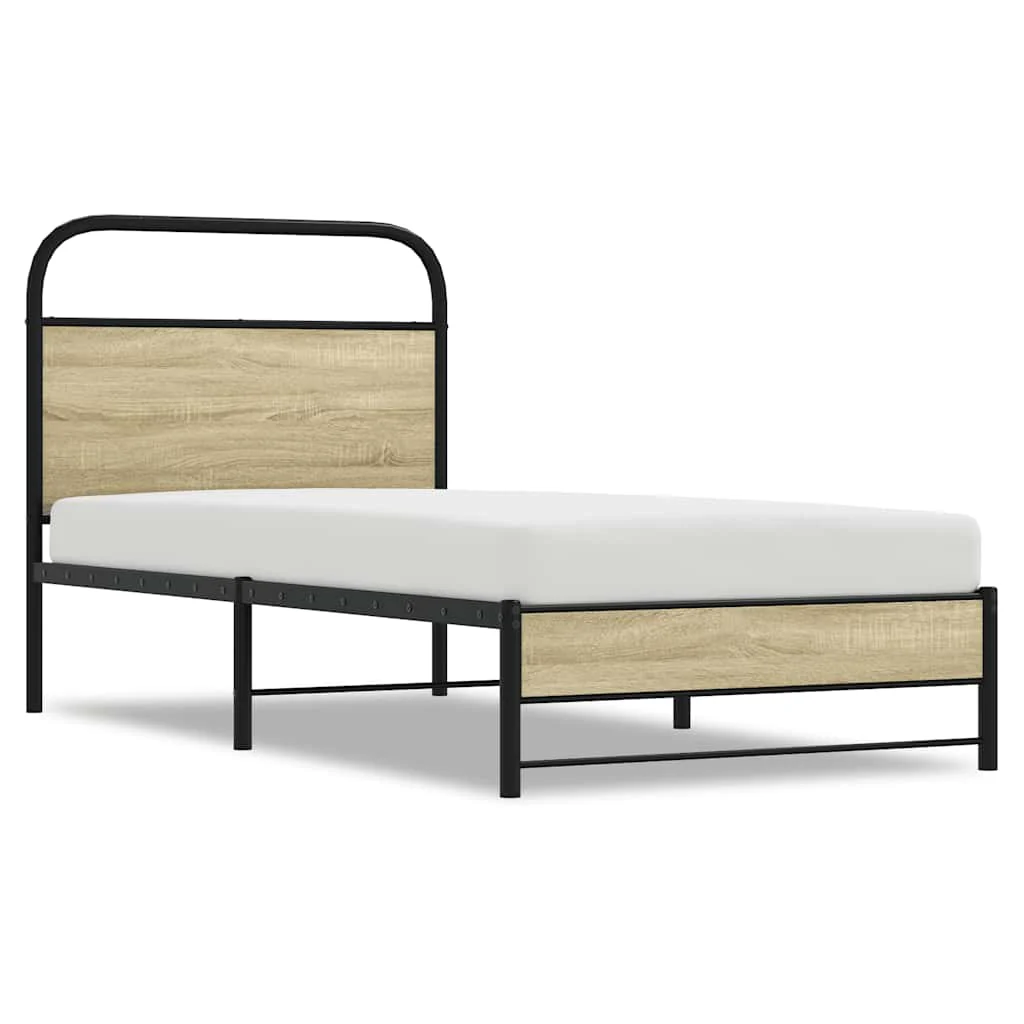sengeramme 80x200 cm uden madras konstrueret træ sonoma-eg - Image 2