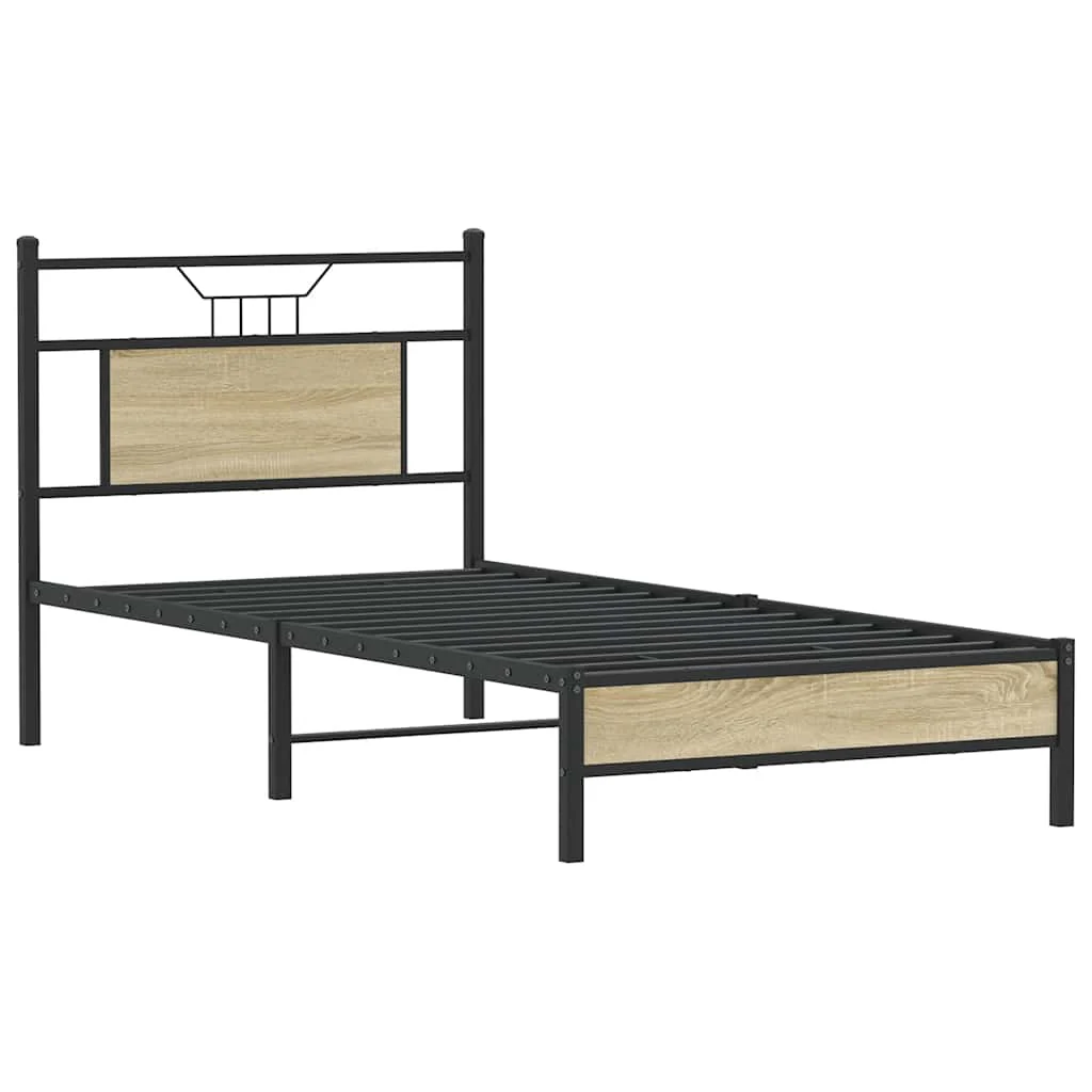 sengeramme 80x200 cm uden madras konstrueret træ sonoma-eg - Image 5