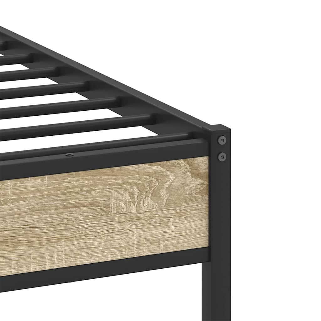 sengeramme 80x200 cm uden madras konstrueret træ sonoma-eg - Image 9
