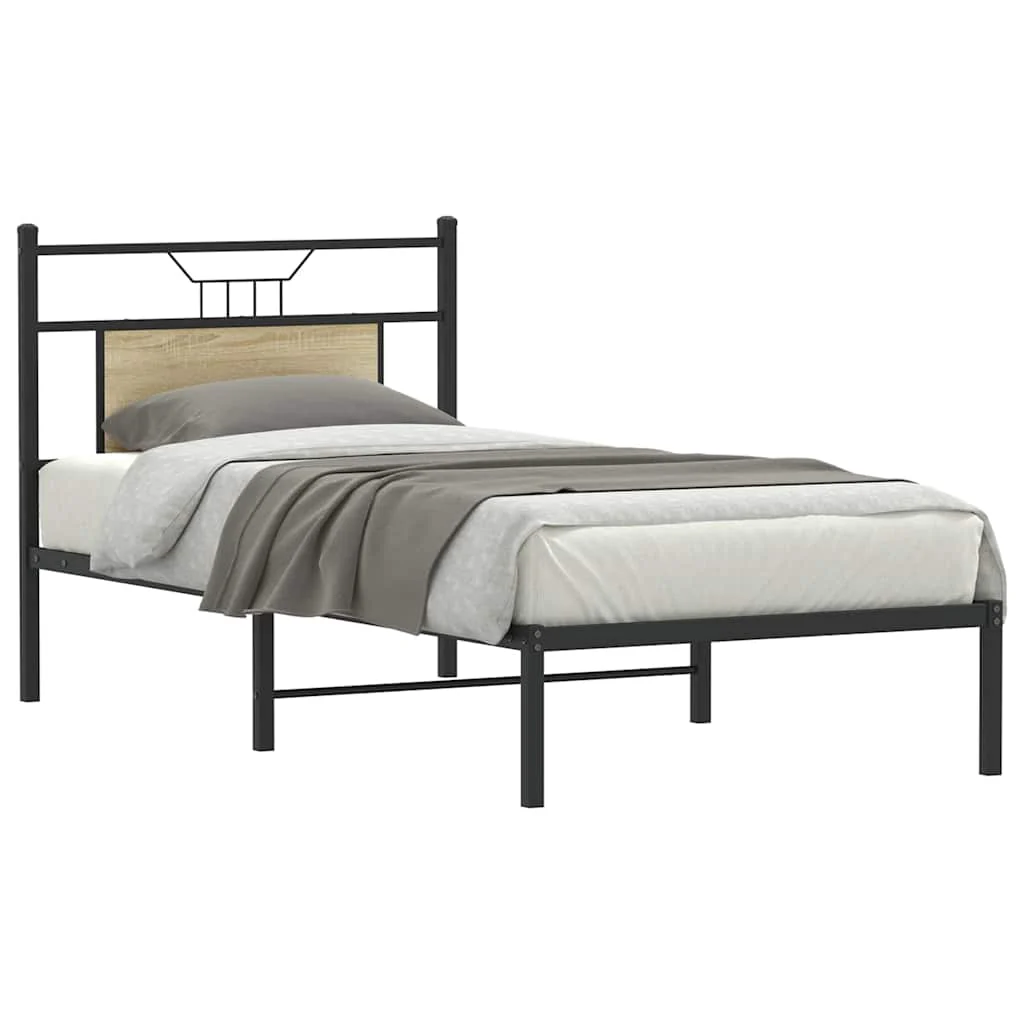 sengeramme 80x200 cm uden madras konstrueret træ sonoma-eg - Image 3