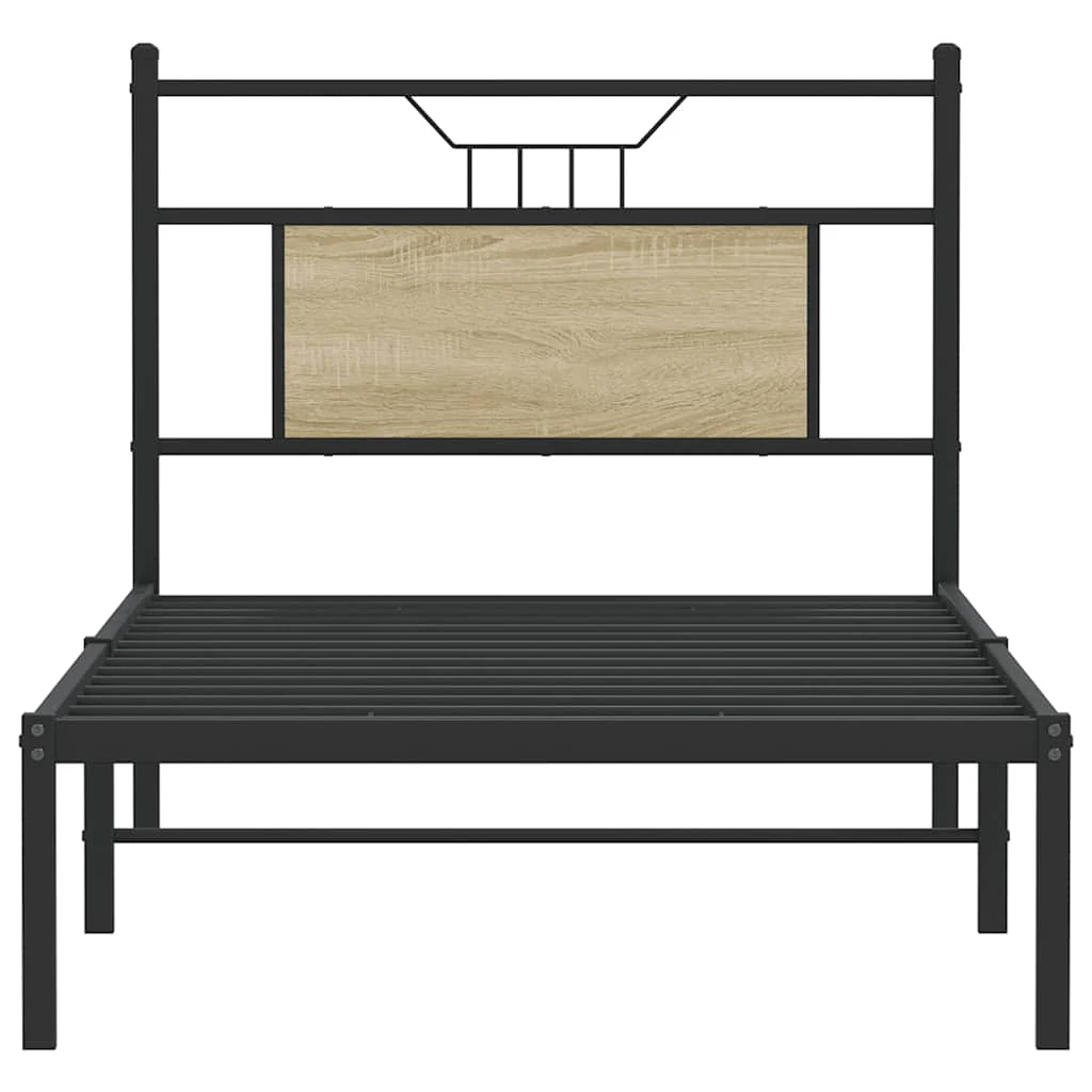 sengeramme 80x200 cm uden madras konstrueret træ sonoma-eg - Image 6
