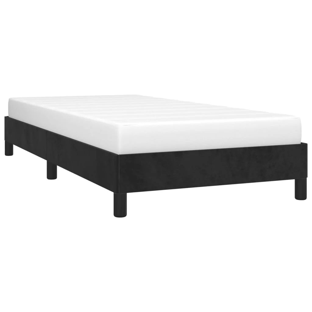 sengeramme 90x190 cm fløjl sort - Image 4