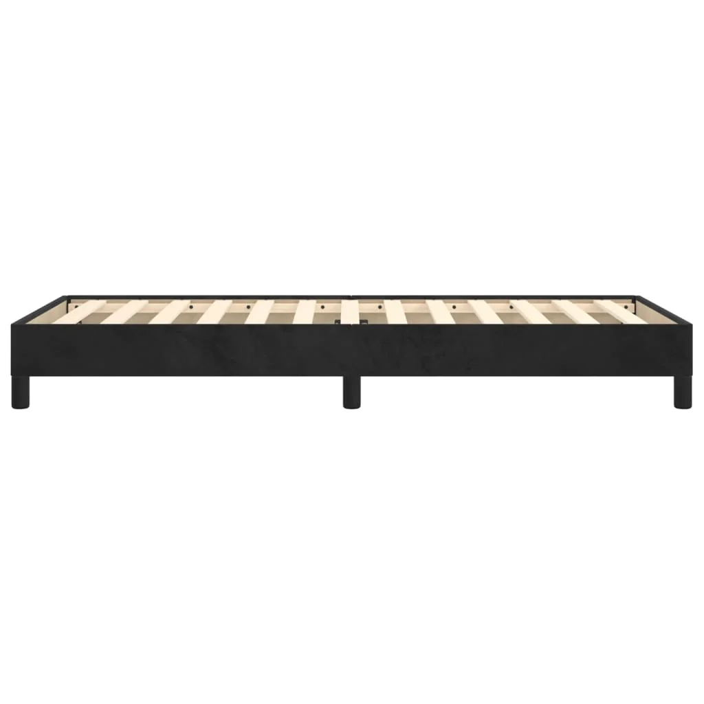 sengeramme 90x190 cm fløjl sort - Image 6