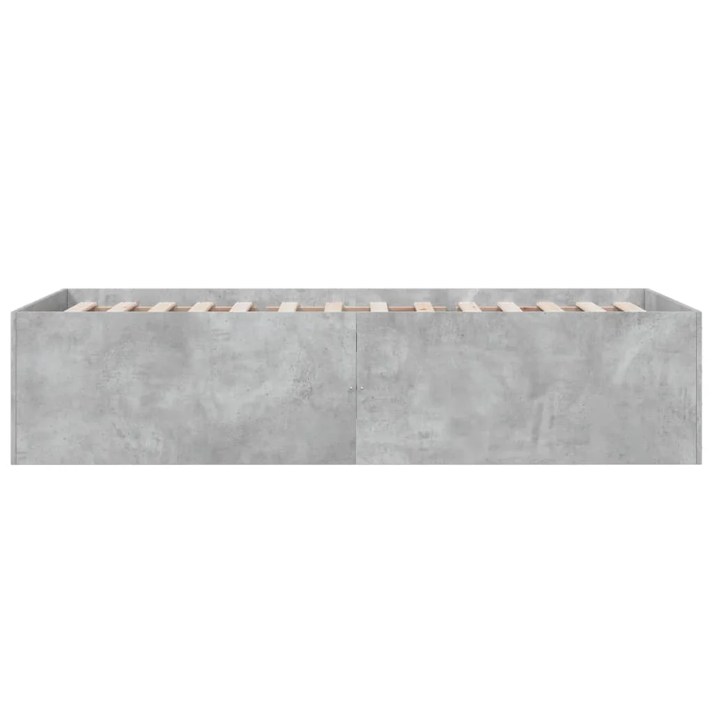 sengeramme 90x190 cm konstrueret træ betongrå - Image 5