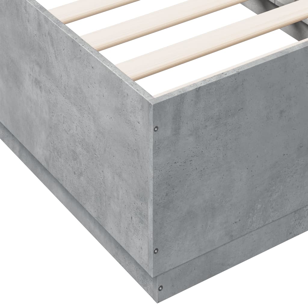 sengeramme 90x190 cm konstrueret træ betongrå - Image 7