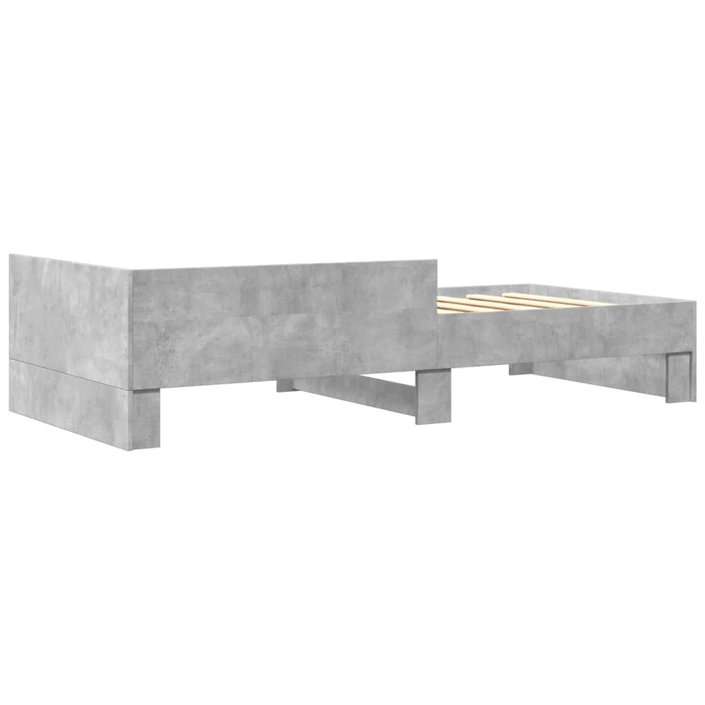 sengeramme 90x190 cm konstrueret træ betongrå - Image 6