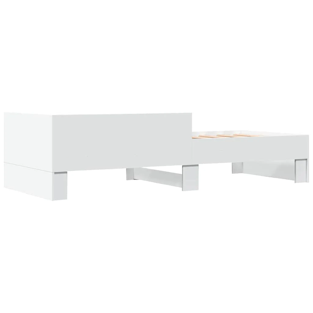 sengeramme 90x190 cm konstrueret træ hvid - Image 6