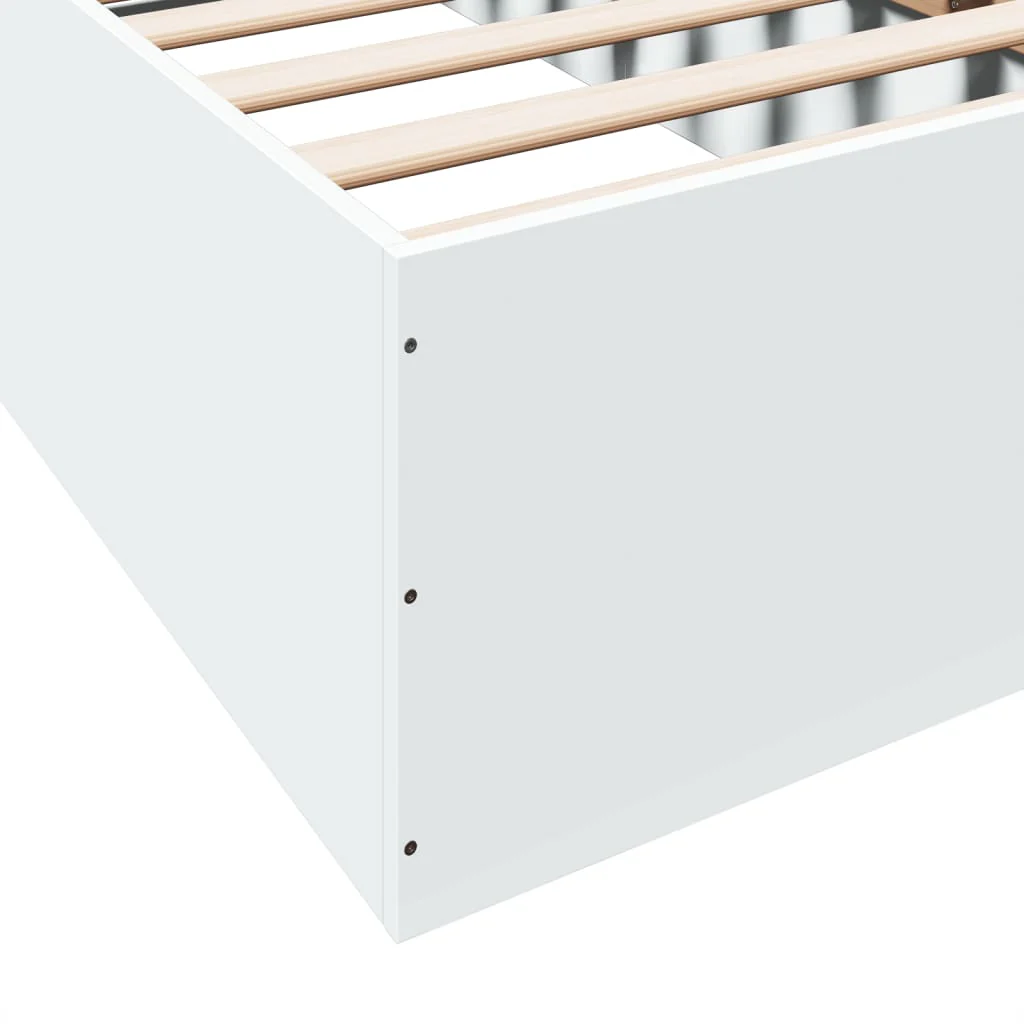 sengeramme 90x190 cm konstrueret træ hvid - Image 7