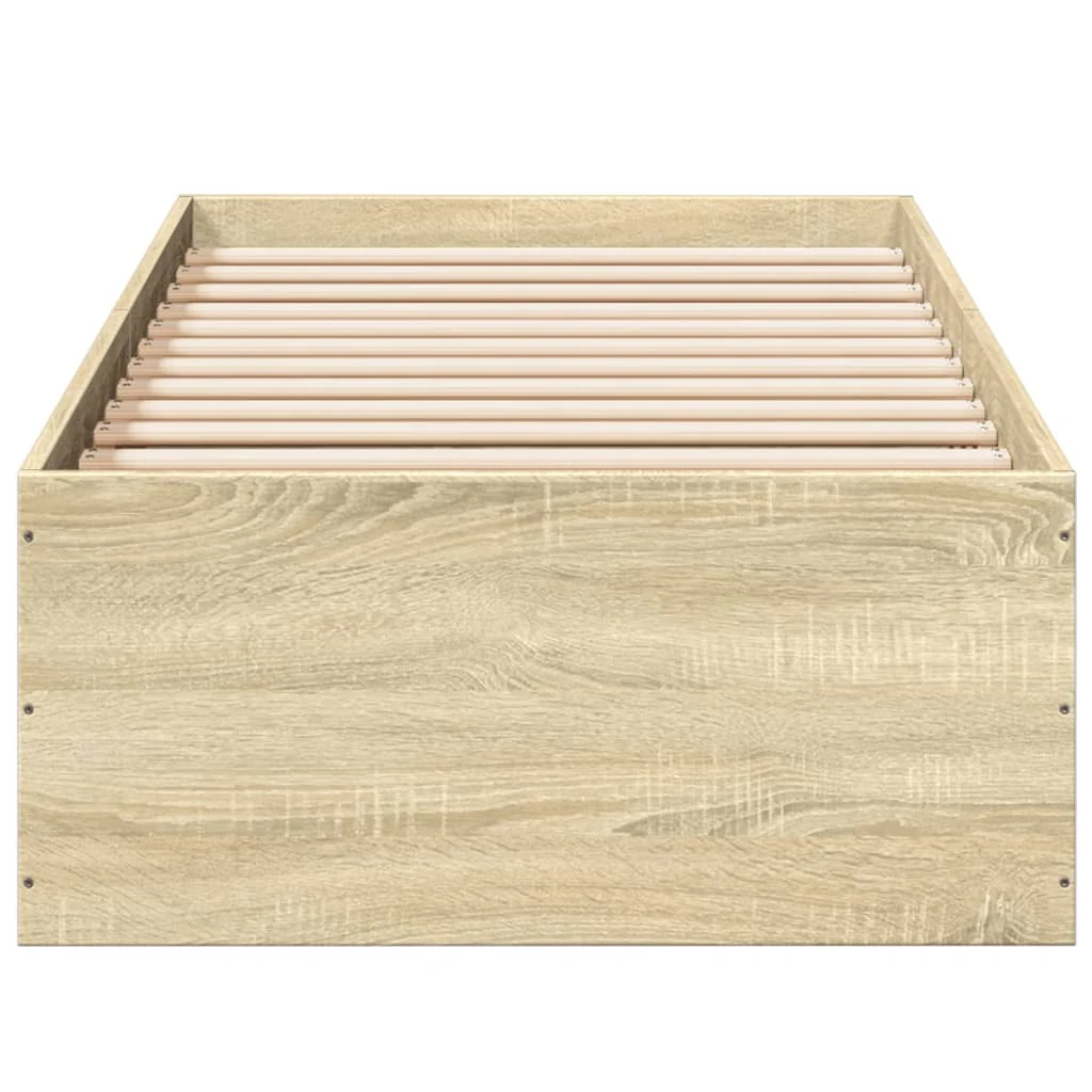 sengeramme 90x190 cm konstrueret træ sonoma-eg - Image 4