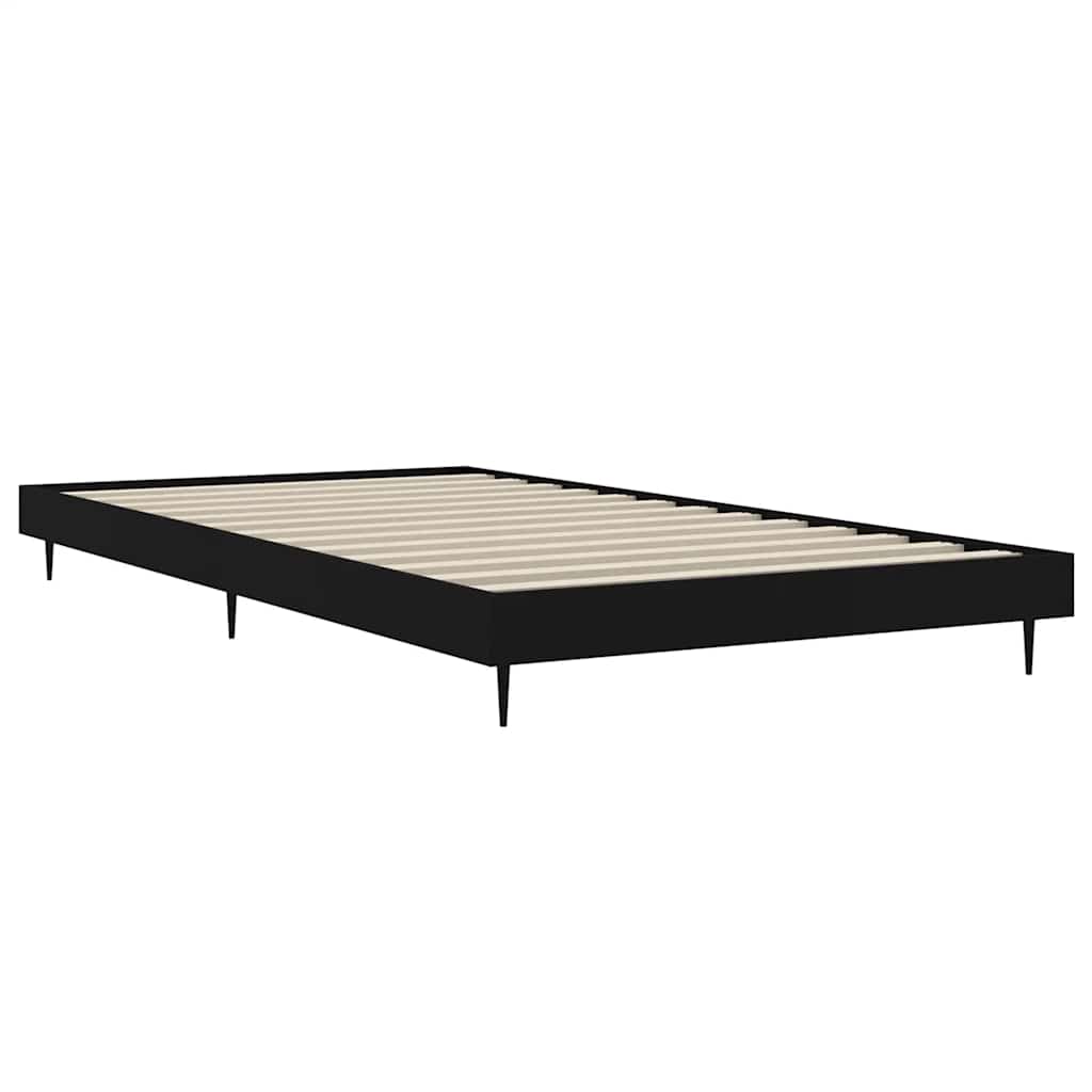sengeramme 90x190 cm konstrueret træ sort - Image 5
