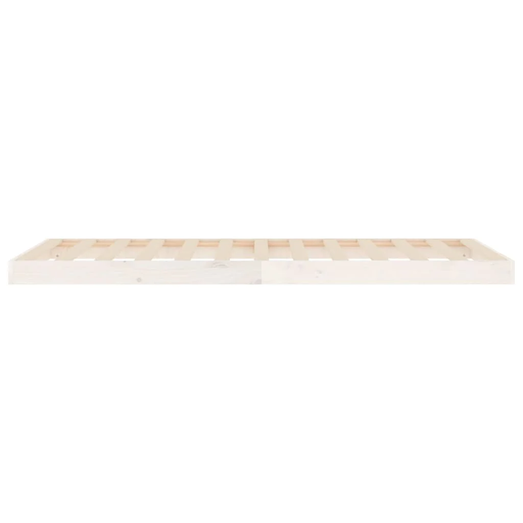 sengeramme 90x190 cm massivt fyrretræ hvid - Image 6