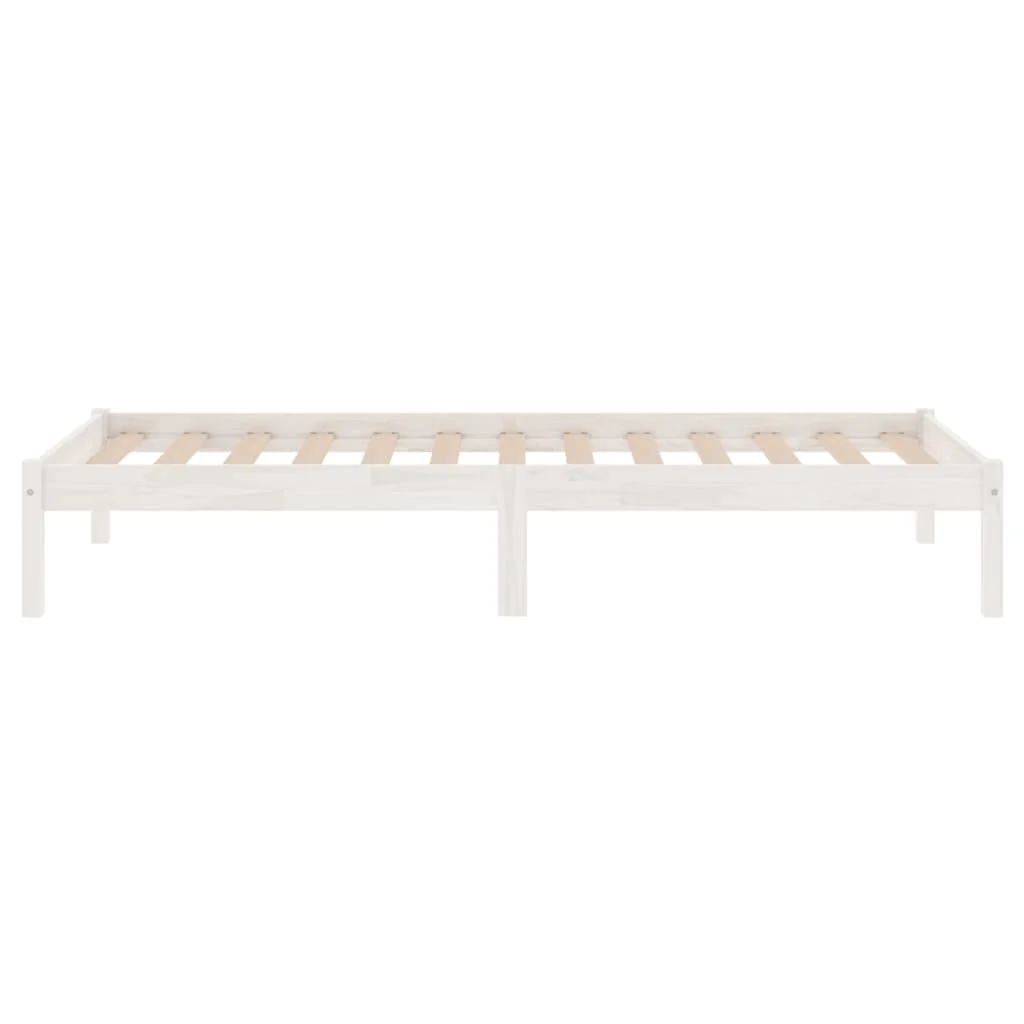 sengeramme 90x190 cm Single massivt træ hvid - Image 5