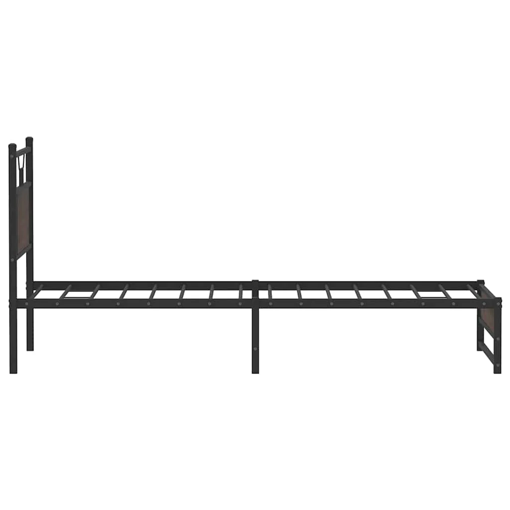 sengeramme 90x190 cm uden madras konstrueret træ brunt eg - Image 7