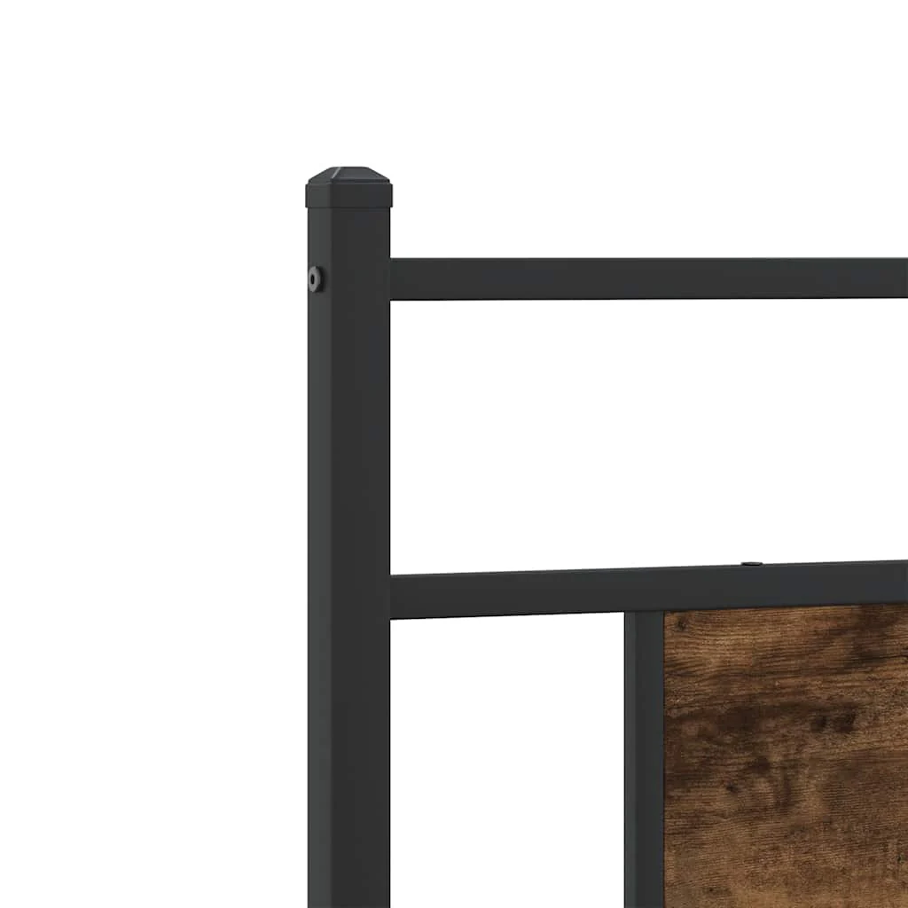 sengeramme 90x190 cm uden madras konstrueret træ røget eg - Image 8