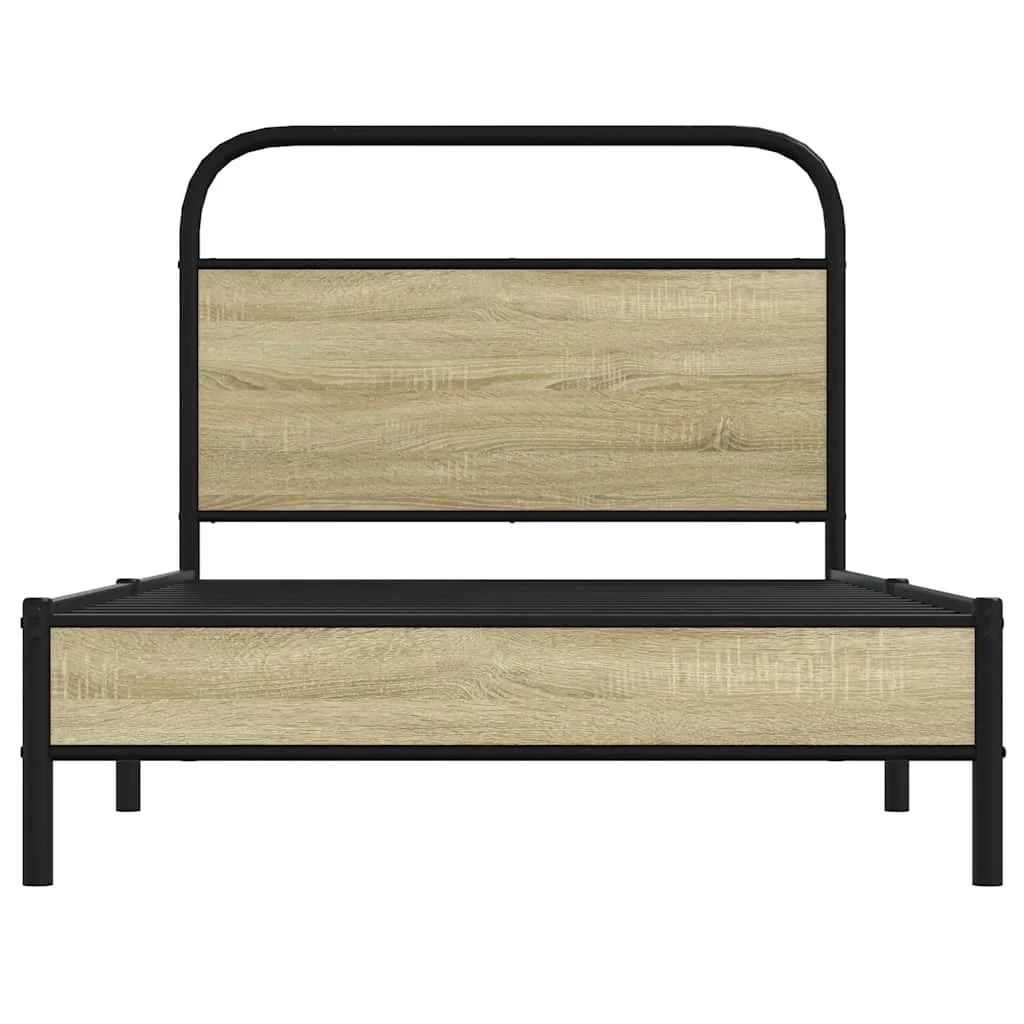 sengeramme 90x190 cm uden madras konstrueret træ sonoma-eg - Image 5