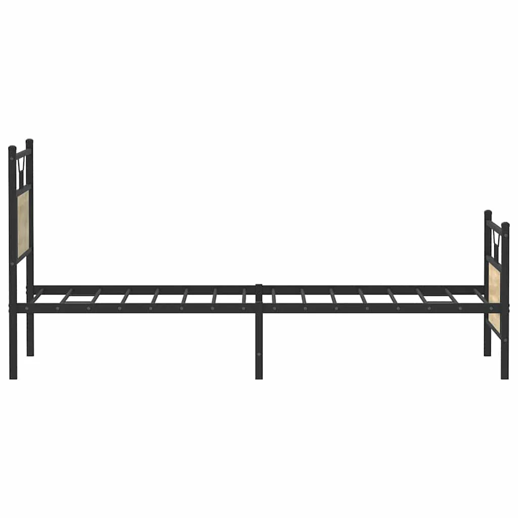 sengeramme 90x190 cm uden madras konstrueret træ sonoma-eg - Image 7
