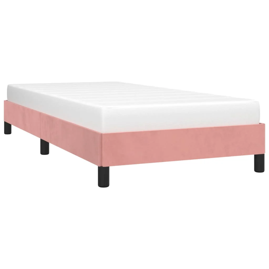 sengeramme 90x200 cm fløjl pink - Image 4