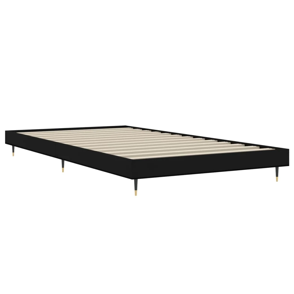 sengeramme 90x200 cm konstrueret træ sort - Image 5