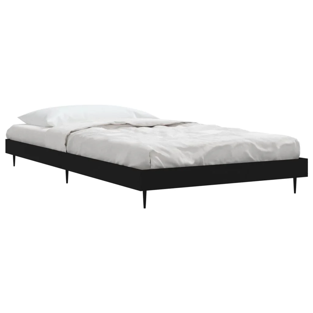 sengeramme 90x200 cm konstrueret træ sort - Image 3