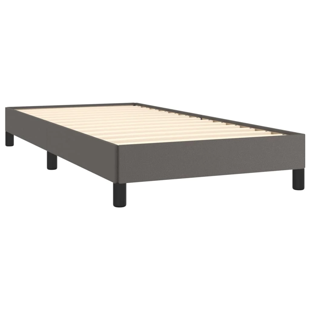 sengeramme 90x200 cm kunstlæder grå - Image 4