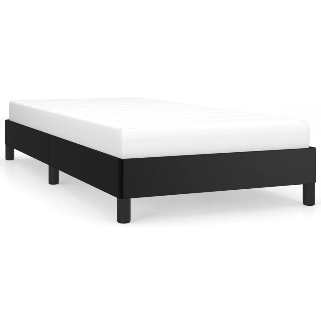 sengeramme 90x200 cm kunstlæder sort - Image 2