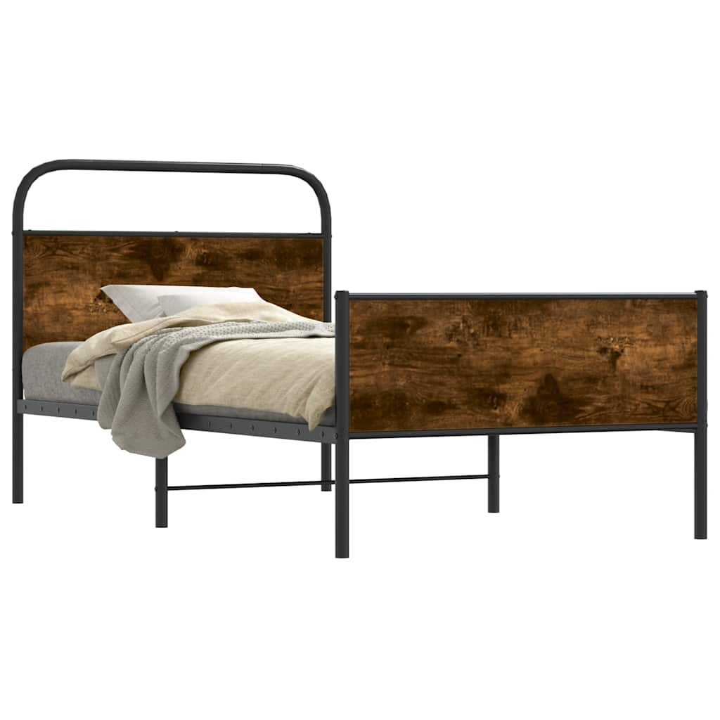 sengeramme 90x200 cm uden madras konstrueret træ sonoma-eg