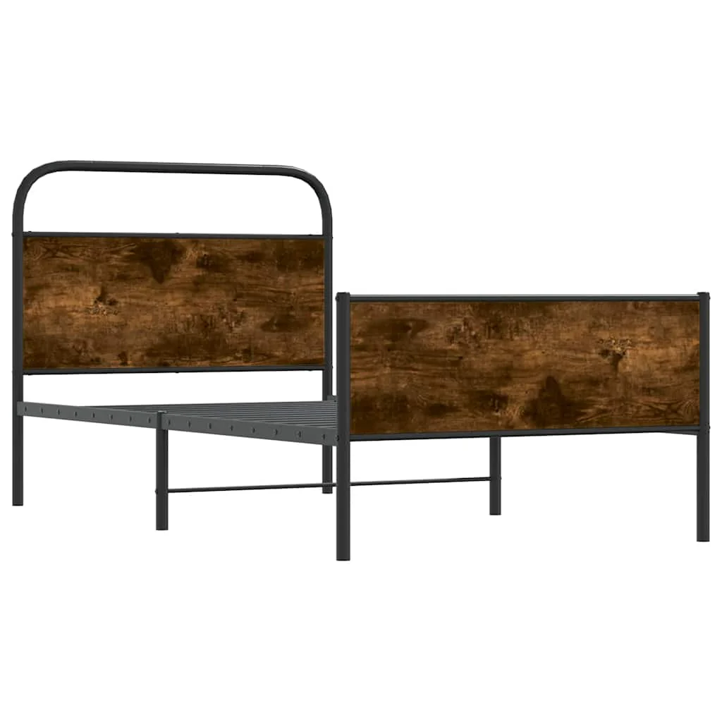 sengeramme 90x200 cm uden madras konstrueret træ sonoma-eg - Image 4