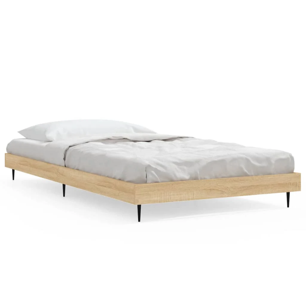 sengeramme 90x200 cm uden madras konstrueret træ sonoma-eg - Image 2