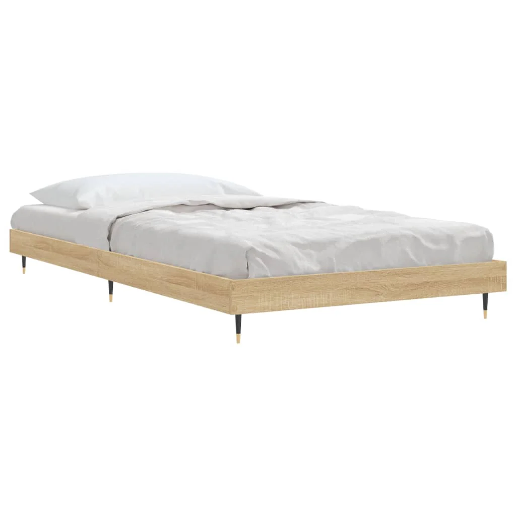 sengeramme 90x200 cm uden madras konstrueret træ sonoma-eg - Image 4
