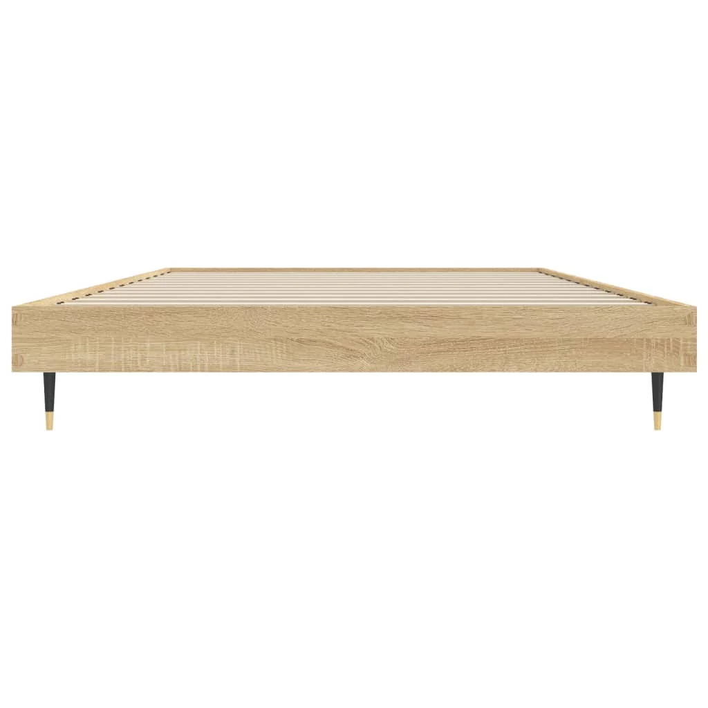 sengeramme 90x200 cm uden madras konstrueret træ sonoma-eg - Image 6