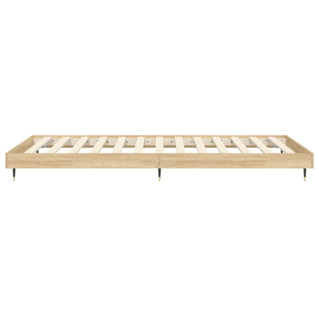 sengeramme 90x200 cm uden madras konstrueret træ sonoma-eg - Image 7