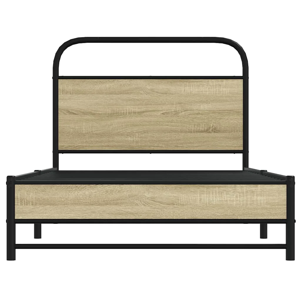 sengeramme 90x200 cm uden madras konstrueret træ sonoma-eg - Image 5