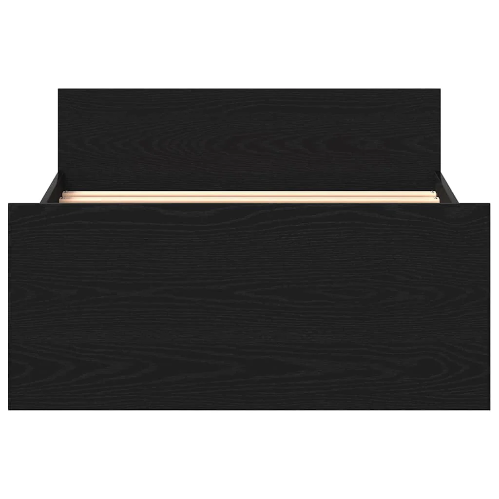 sengeramme 90x200 cm uden madras konstrueret træ sort eg - Image 5