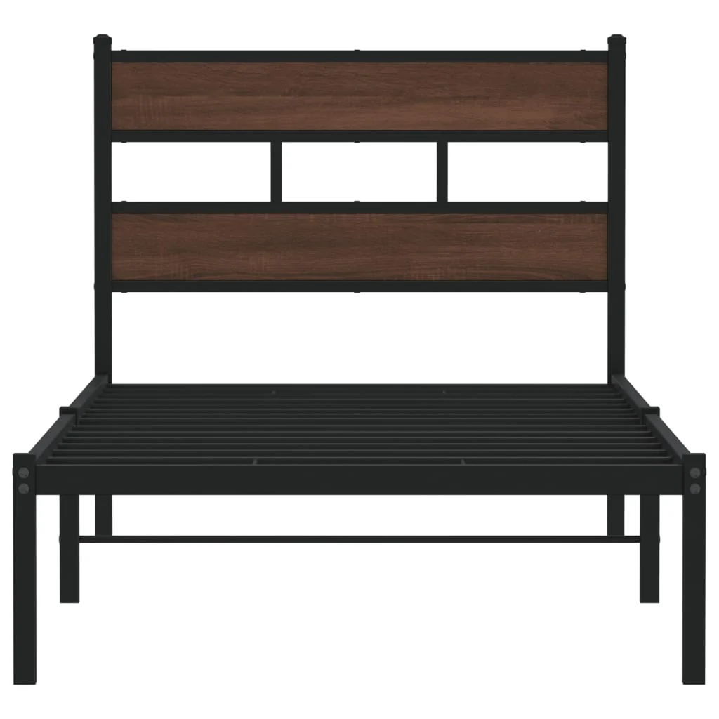 sengeramme m. sengegavl 107x203 cm uden madras brunt eg - Image 4