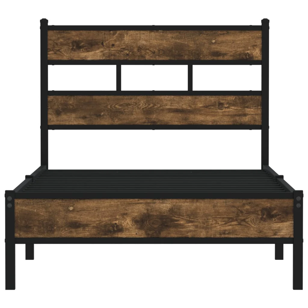 sengeramme m. sengegavl 107x203 cm uden madras sonoma-eg - Image 4