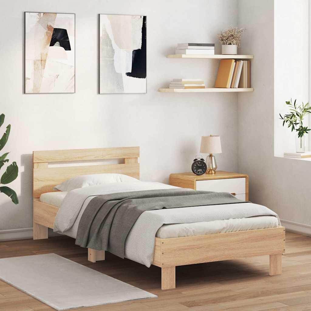 sengeramme m. sengegavl 75x190 cm uden madras sonoma-eg