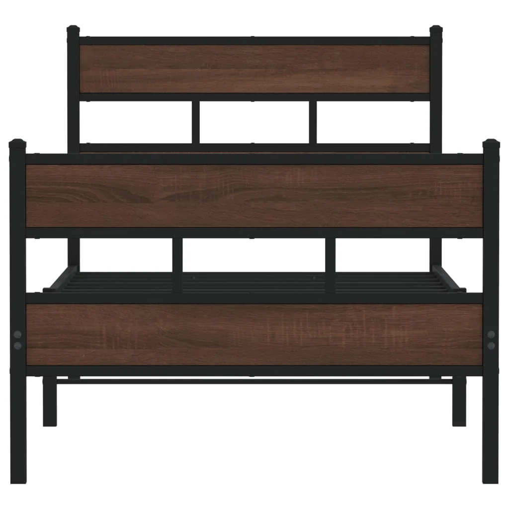 sengeramme m. sengegavl 90x190 cm uden madras brunt eg - Image 4
