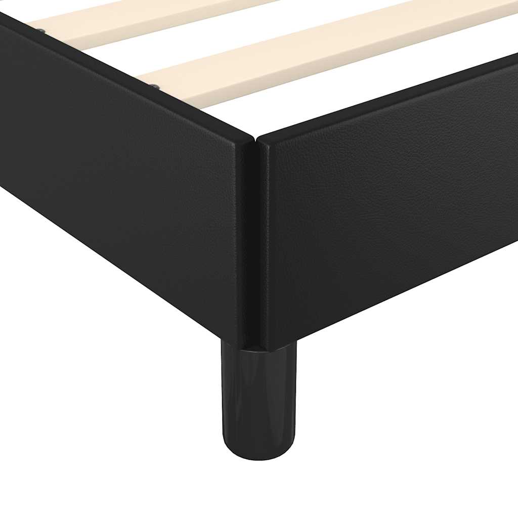 Sengeramme med hovedgærde uden madras Sort 90x200 cm - Image 7