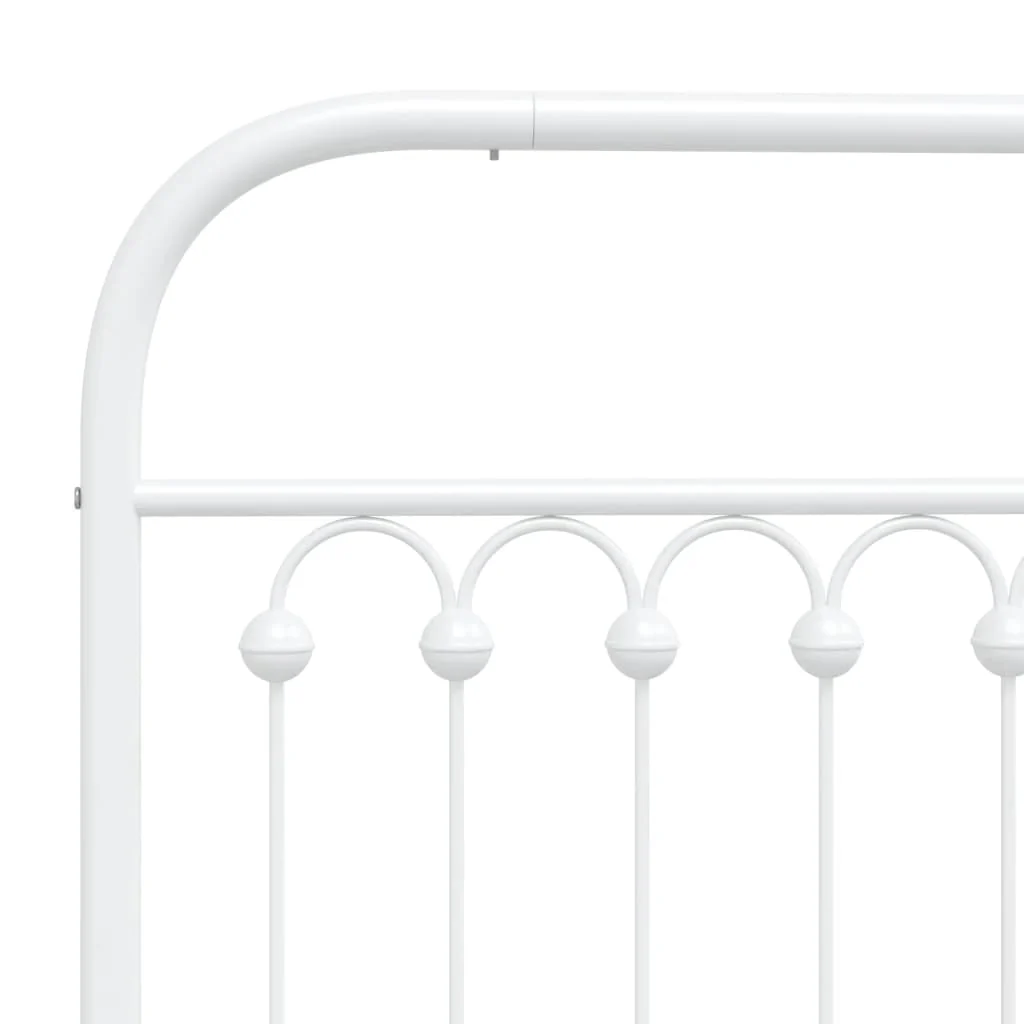 sengeramme med sengegavl 100x190 cm metal hvid - Image 7