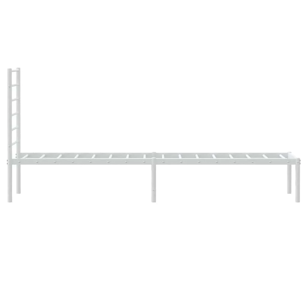 sengeramme med sengegavl 100x190 cm metal hvid - Image 7