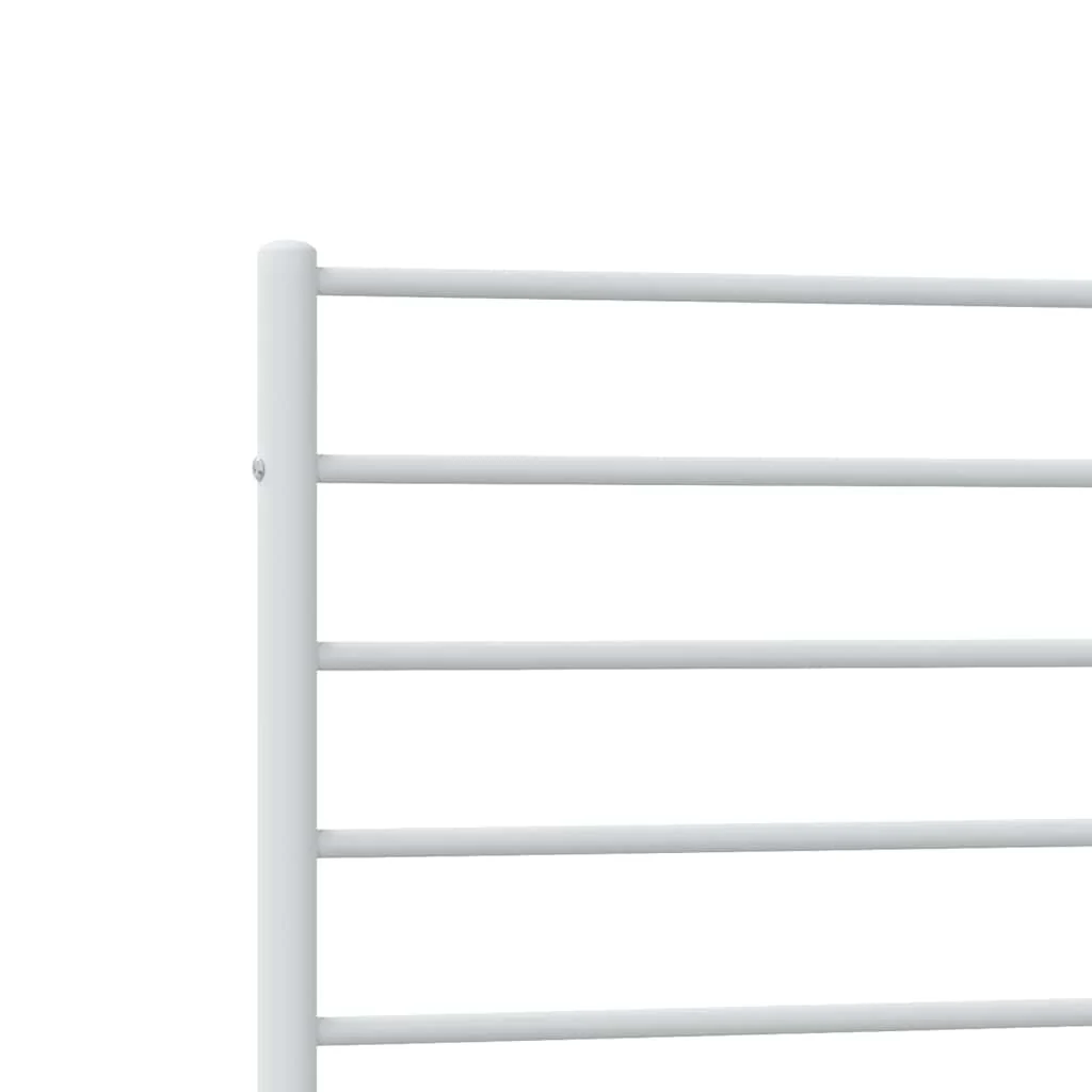sengeramme med sengegavl 100x200 cm metal hvid - Image 8