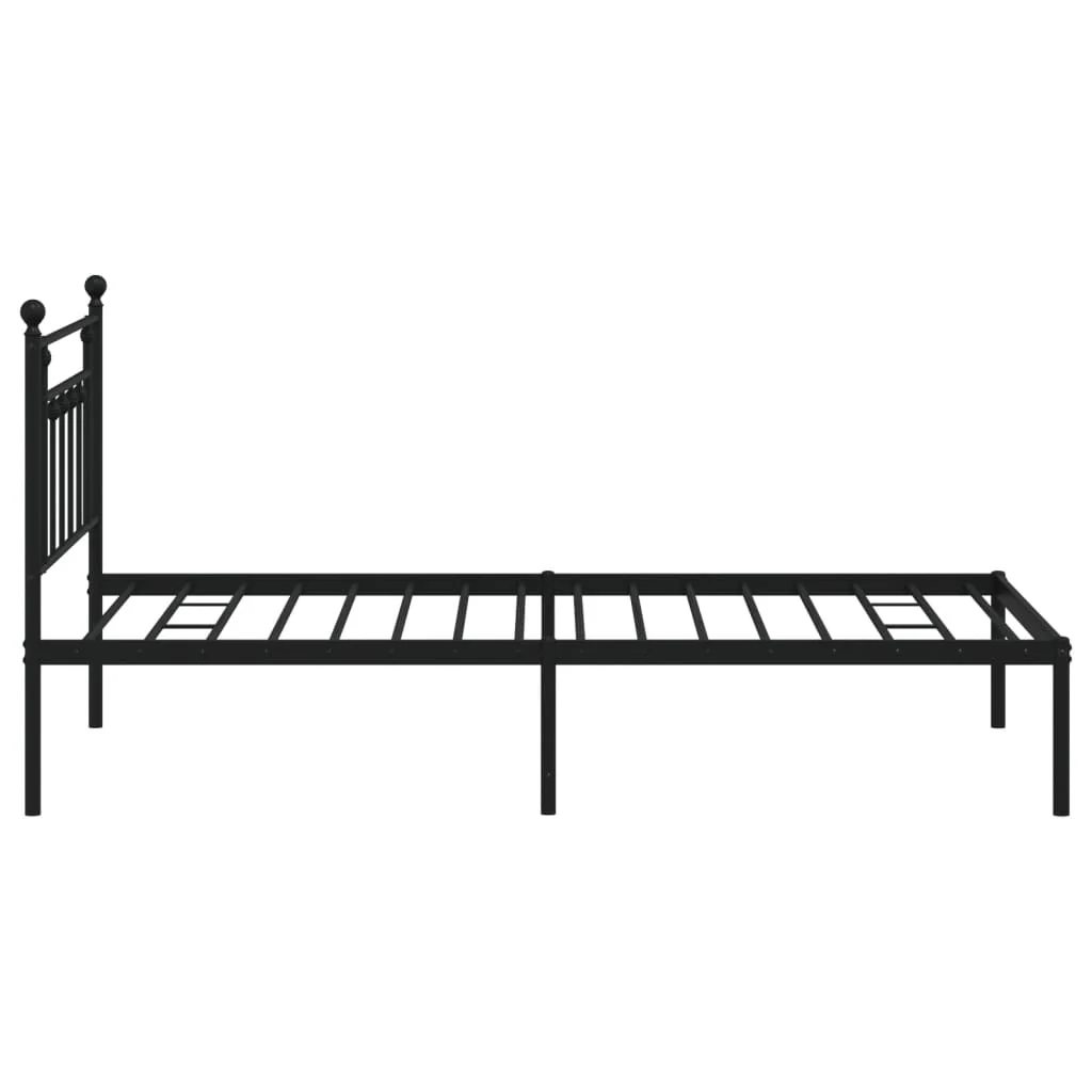 sengeramme med sengegavl 107x203 cm metal sort - Image 6
