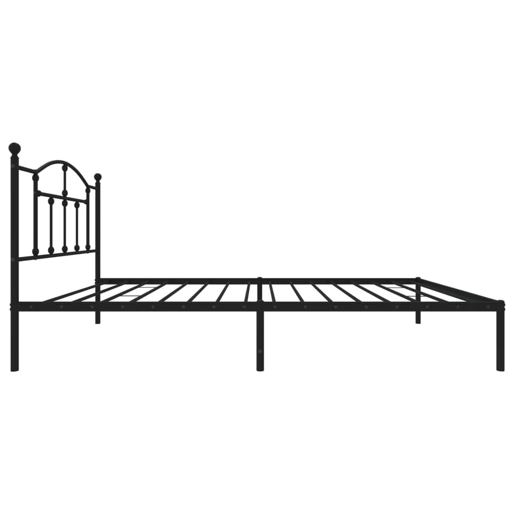sengeramme med sengegavl 107x203 cm metal sort - Image 6