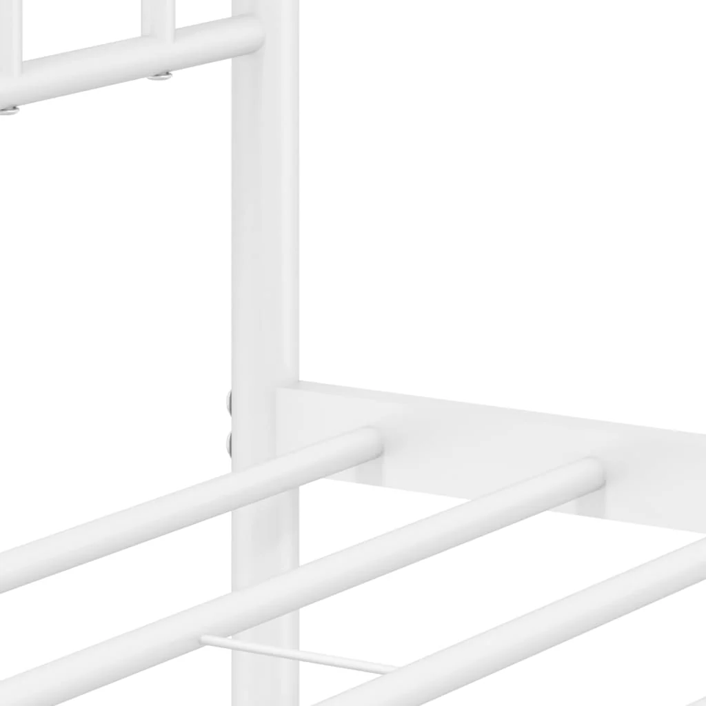 sengeramme med sengegavl 120x200 cm metal hvid - Image 9