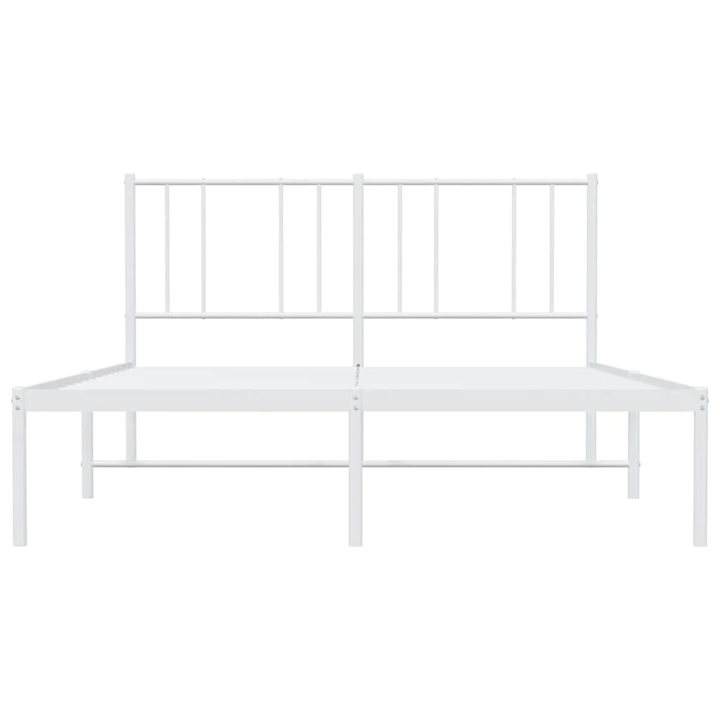 sengeramme med sengegavl 120x200 cm metal hvid - Image 6