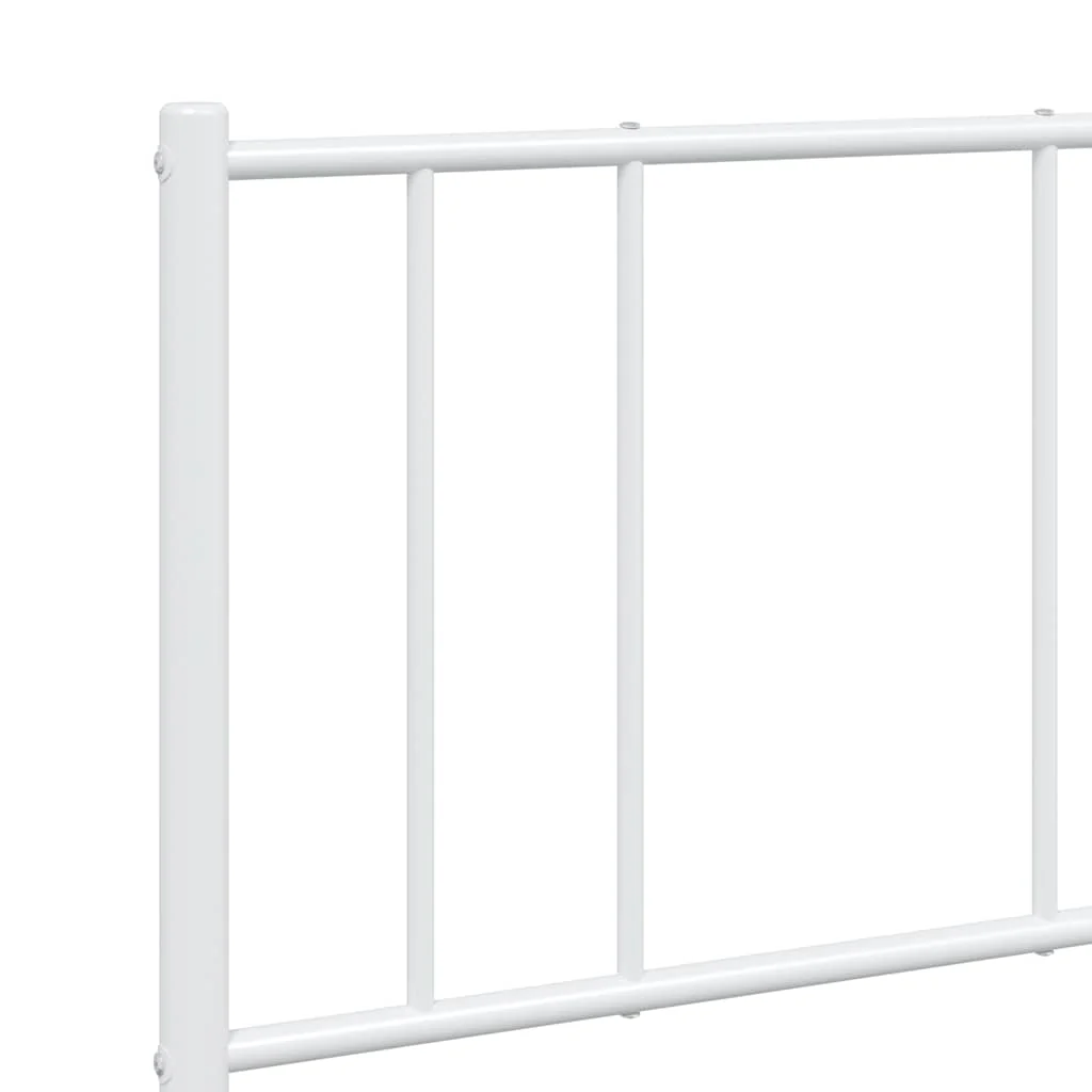 sengeramme med sengegavl 120x200 cm metal hvid - Image 8