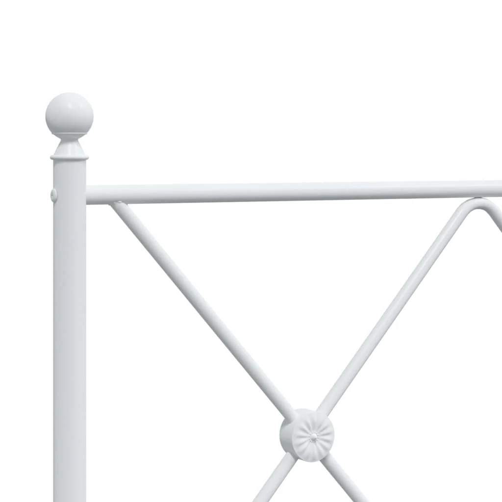 sengeramme med sengegavl 120x200 cm metal hvid - Image 7
